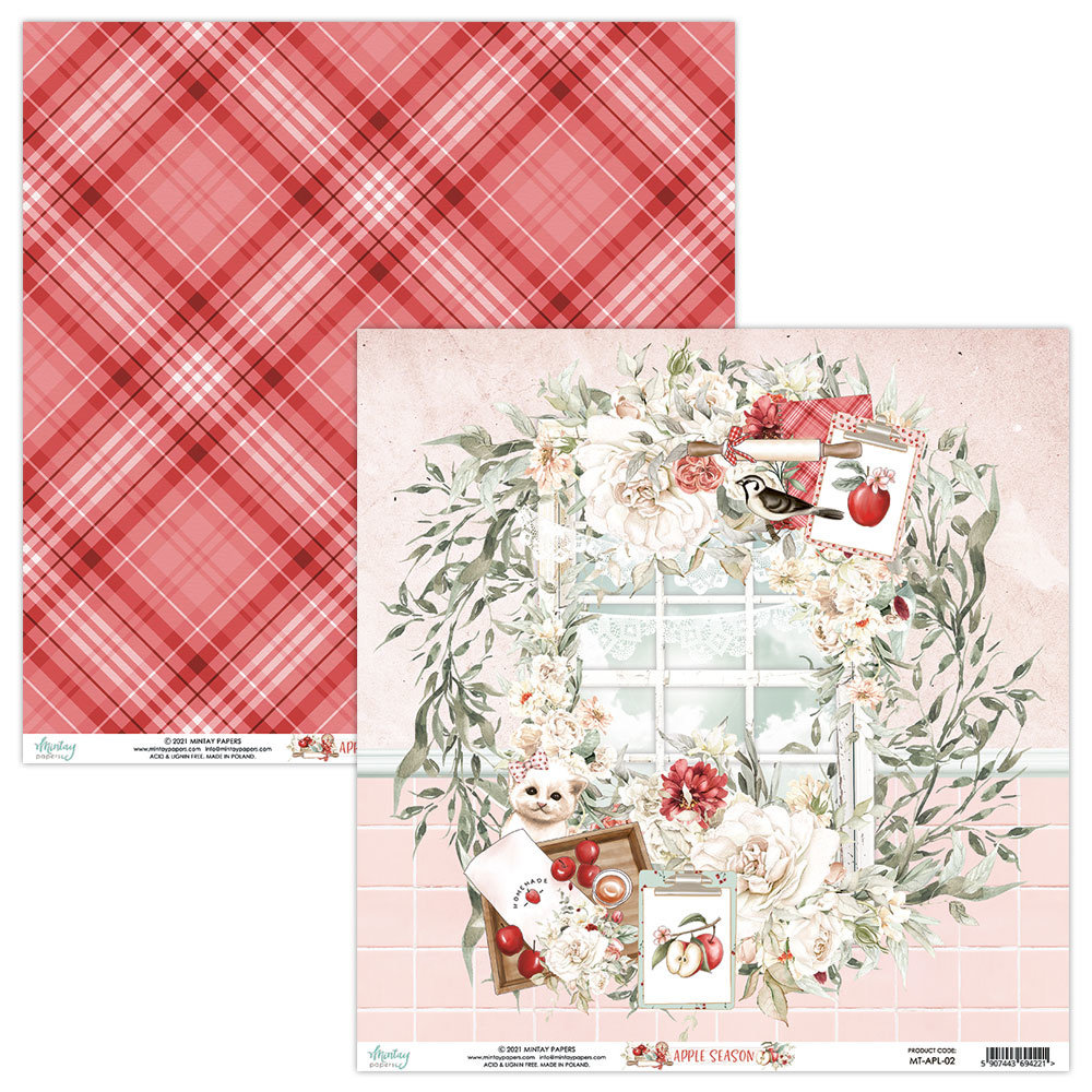 Mintay Apple Season 6x6 Inch Scrapbooking Paper Pad (MT-APL-08) Mintay Apple Season 6x6 Inch Scrapbooking Paper Pad (MT-APL-08)