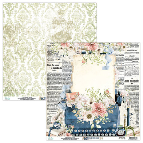 Mintay Written Memories 12x12 Inch Scrapbooking Paper Set (MT-MEM-07)