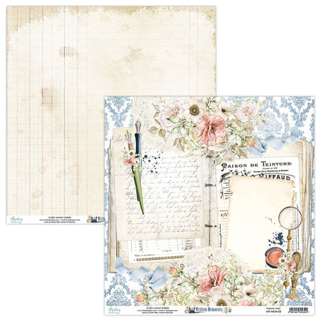 Mintay Written Memories 12x12 Inch Scrapbooking Paper Set (MT-MEM-07)
