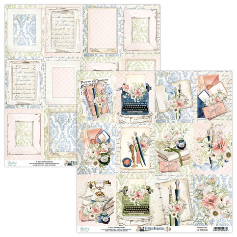 Mintay Written Memories 12x12 Inch Scrapbooking Paper Set (MT-MEM-07)