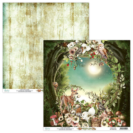 Mintay Woodland 12x12 Inch Scrapbooking Paper Set (MT-WOO-07)