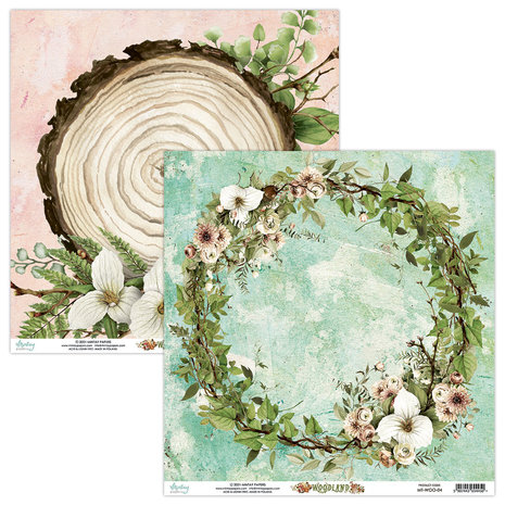 Mintay Woodland 12x12 Inch Scrapbooking Paper Set (MT-WOO-07)