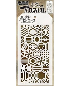 Stampers Anonymous Tim Holtz Patchwork Hex Layered Stencil (THS125) Stampers Anonymous Tim Holtz Patchwork Hex Layered Stencil (THS125)