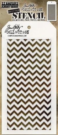 Stampers Anonymous Tim Holtz Shifter Chevron Layered Stencil (THS127) Stampers Anonymous Tim Holtz Shifter Chevron Layered Stencil (THS127)