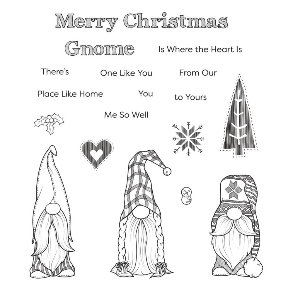 Spellbinders Holiday Gnomes Clear Stamp (STP-047) Spellbinders Holiday Gnomes Clear Stamp (STP-047)