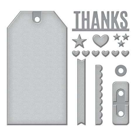 Spellbinders Snijmal Heart to Heart Tag Set (S3-424)