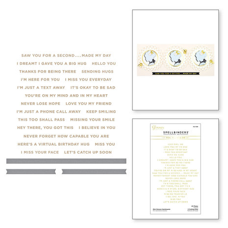 Spellbinders Mini Sincere Sentiments Glimmer Hot Foil Plate & Die Sets (GLP-288)