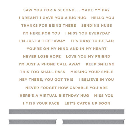 Spellbinders Mini Sincere Sentiments Glimmer Hot Foil Plate & Die Sets (GLP-288)