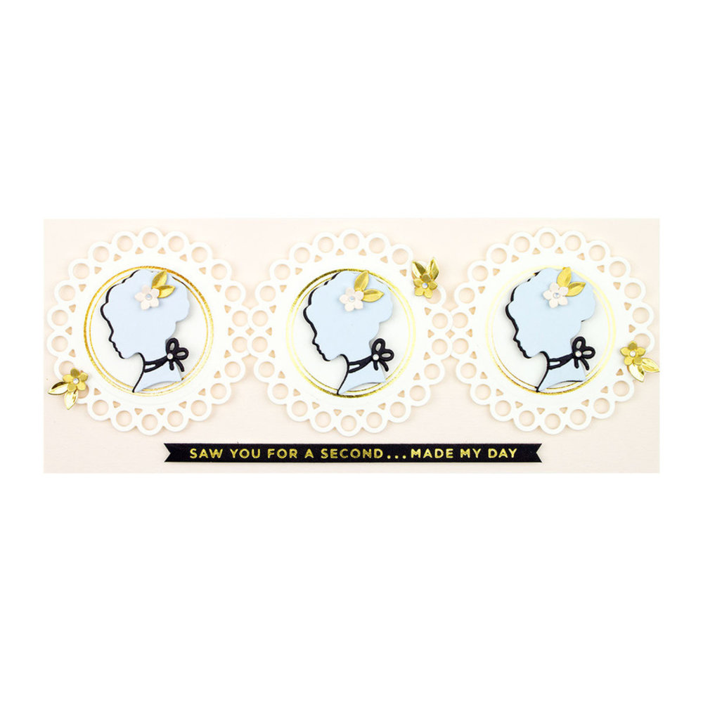 Spellbinders Mini Sincere Sentiments Glimmer Hot Foil Plate & Die Sets (GLP-288)