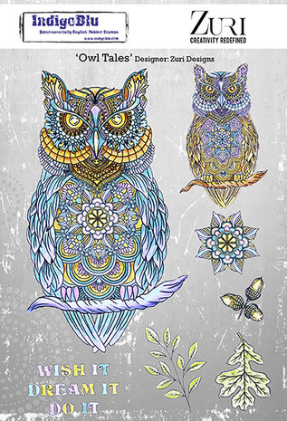 IndigoBlu Owl Tales A5 Rubber Stamps (IND0849) IndigoBlu Owl Tales A5 Rubber Stamps (IND0849)