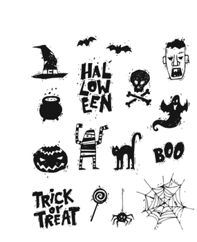 Stampers Anonymous Cling Stamps Spooky Scribbles (CMS349)