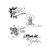 Stampers Anonymous Cling Stamps Holiday Greetings (CMS353)