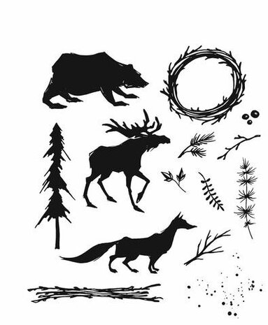 Stampers Anonymous Cling Stamps Into the Woods (CMS385)