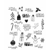 Stampers Anonymous Cling Stamps Seasonal Scribbles (CMS386)
