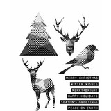 Stampers Anonymous Cling Stamps Modern Christmas (CMS388)