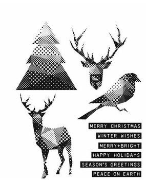 Stampers Anonymous Cling Stamps Modern Christmas (CMS388) Stampers Anonymous Cling Stamps Modern Christmas (CMS388)