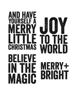 Stampers Anonymous Cling Stamps Bold Tidings #2 (CMS419)