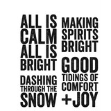 Stampers Anonymous Cling Stamps Bold Tidings #4 (CMS421)