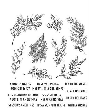Stampers Anonymous Cling Stamps Sketch Greenery (CMS429) Stampers Anonymous Cling Stamps Sketch Greenery (CMS429)