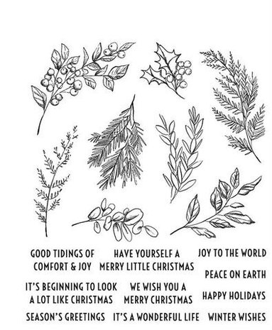Stampers Anonymous Cling Stamps Sketch Greenery (CMS429) Stampers Anonymous Cling Stamps Sketch Greenery (CMS429)