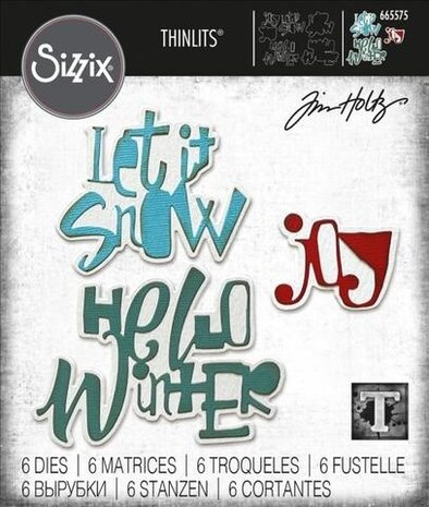 Sizzix Thinlits Die Set Festive Words (665575) Sizzix Thinlits Die Set Festive Words (665575)