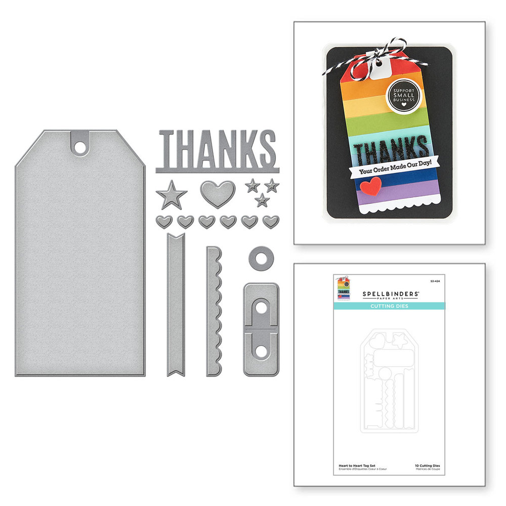 Spellbinders Snijmal Heart to Heart Tag Set (S3-424)