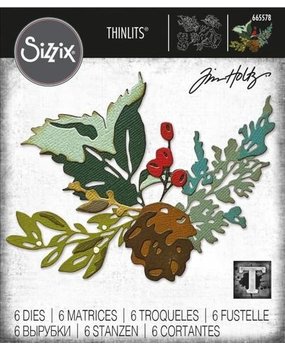 Sizzix Thinlits Die Set Holiday Brushstroke #2 (665578) Sizzix Thinlits Die Set Holiday Brushstroke #2 (665578)