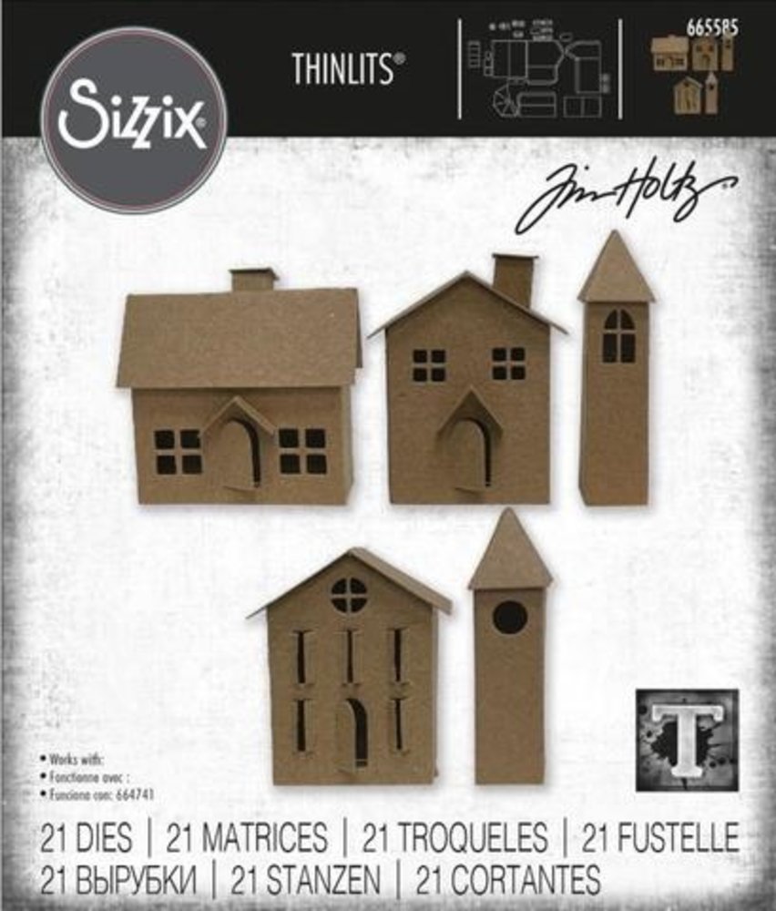 Sizzix Thinlits Die Set Paper Village #2 (665585)