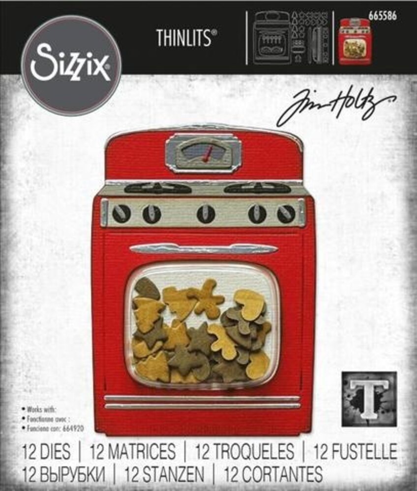 Sizzix Thinlits Die Set Retro Oven (665586)