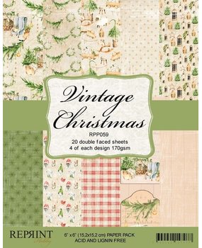 Reprint Vintage Christmas 6x6 Inch Paper Pack (RPP059)