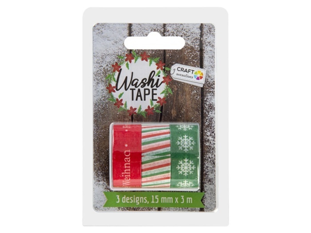 Craft Sensations Washi Tape Christmas Triple Set 4 (CR0501K/20S) Craft Sensations Washi Tape Christmas Triple Set 4 (CR0501K/20S)