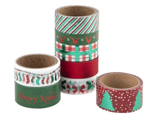 Craft Sensations Washi Tape Tube Traditional Christmas (CR0510K/GE) Craft Sensations Washi Tape Tube Traditional Christmas (CR0510K/GE)