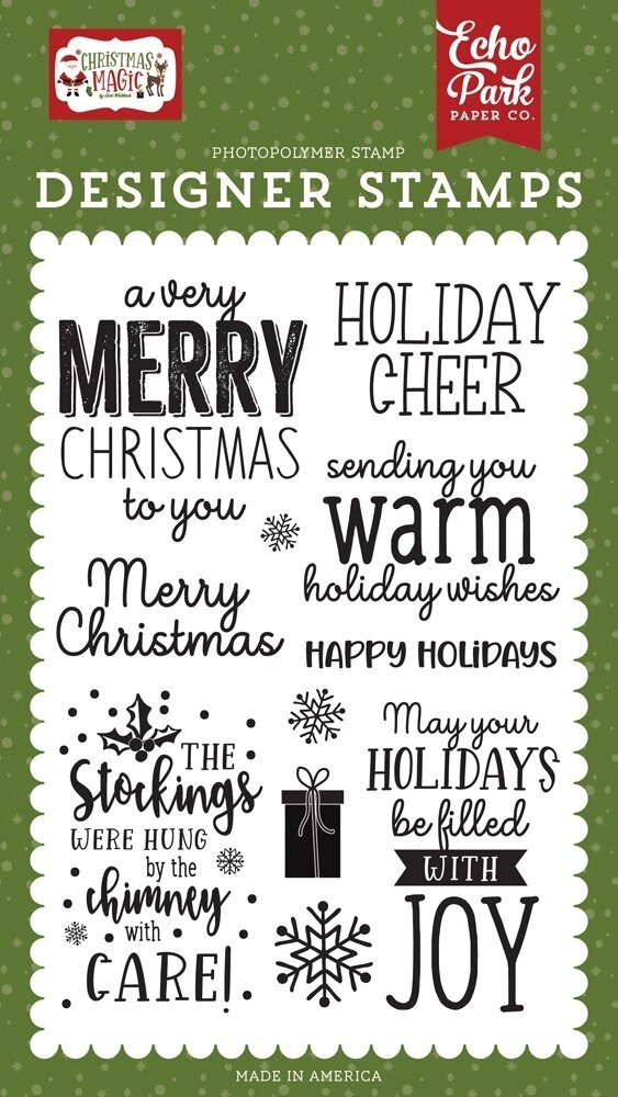 Echo Park Christmas Magic Warm Holiday Wishes Clear Stamps (CM254043) Echo Park Christmas Magic Warm Holiday Wishes Clear Stamps (CM254043)