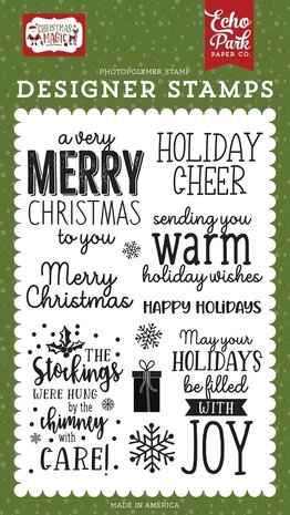 Echo Park Christmas Magic Warm Holiday Wishes Clear Stamps (CM254043) Echo Park Christmas Magic Warm Holiday Wishes Clear Stamps (CM254043)