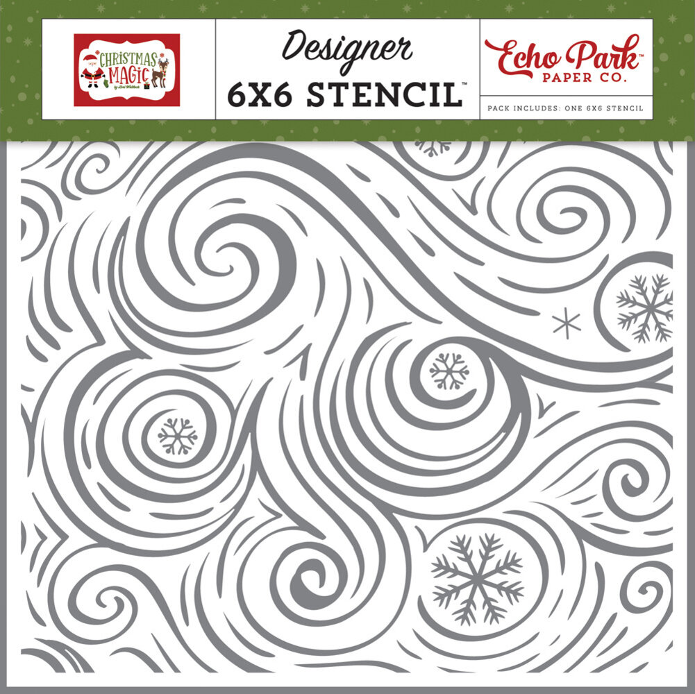 Echo Park Christmas Magic Seasonal Swirl Stencil (CM254033) Echo Park Christmas Magic Seasonal Swirl Stencil (CM254033)