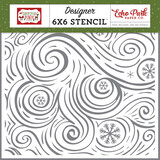 Echo Park Christmas Magic Seasonal Swirl Stencil (CM254033)*