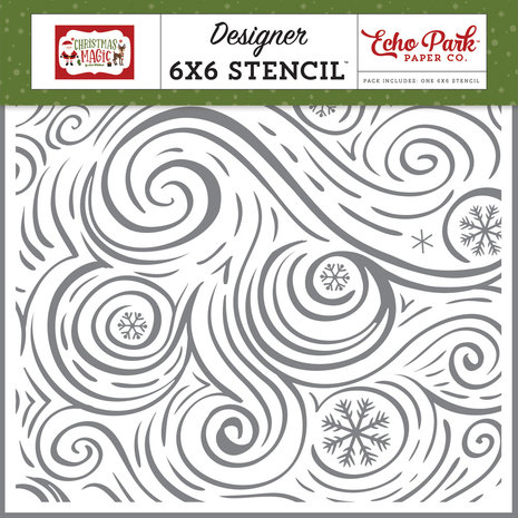 Echo Park Christmas Magic Seasonal Swirl Stencil (CM254033) Echo Park Christmas Magic Seasonal Swirl Stencil (CM254033)