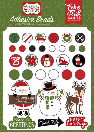 Echo Park Christmas Magic Adhesive Brads (CM254020) Echo Park Christmas Magic Adhesive Brads (CM254020)