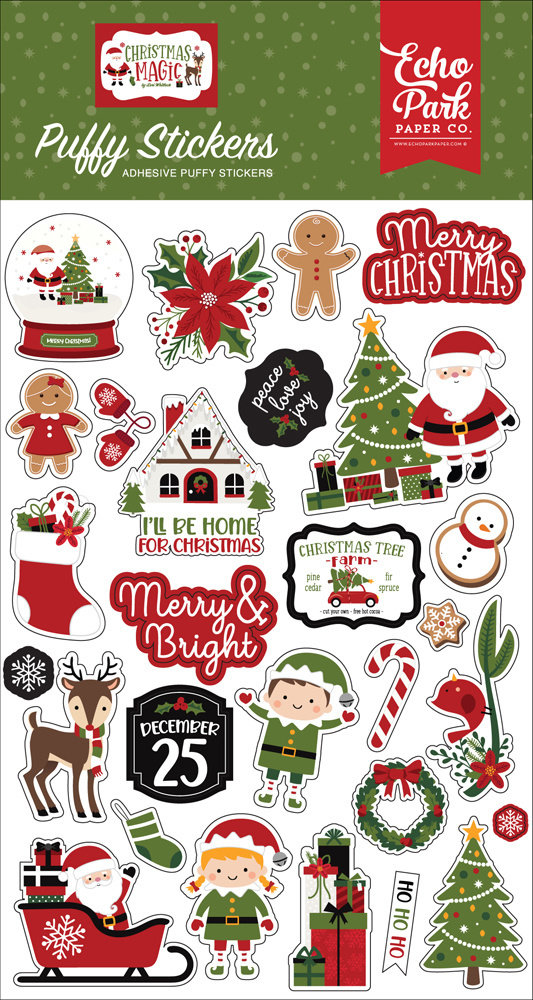 Echo Park Christmas Magic Puffy Stickers (CM254066) Echo Park Christmas Magic Puffy Stickers (CM254066)