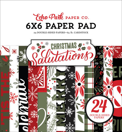 Echo Park Salutations Christmas 6x6 Inch Paper Pad (SAC255023) Echo Park Salutations Christmas 6x6 Inch Paper Pad (SAC255023)