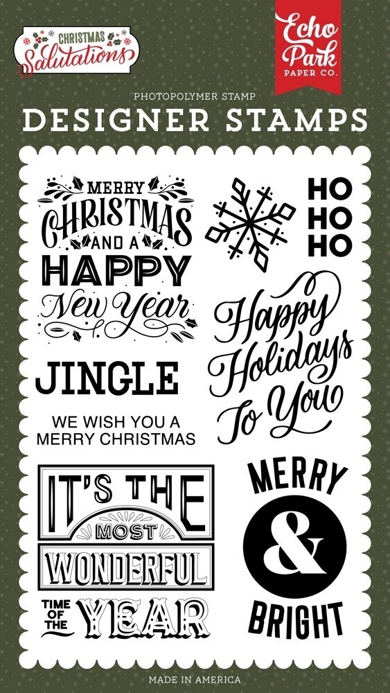 Echo Park Salutations Christmas Happy Holidays To You Clear Stamps (SAC255045) Echo Park Salutations Christmas Happy Holidays To You Clear Stamps (SAC255045)