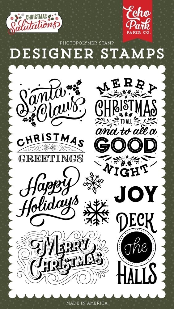 Echo Park Salutations Christmas Santa Claus Clear Stamps (SAC255046)