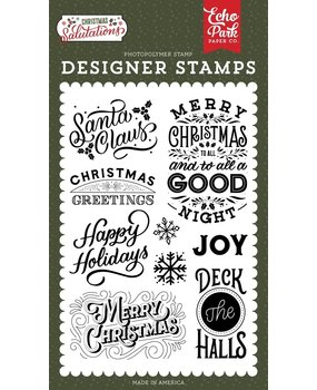 Echo Park Salutations Christmas Santa Claus Clear Stamps (SAC255046)