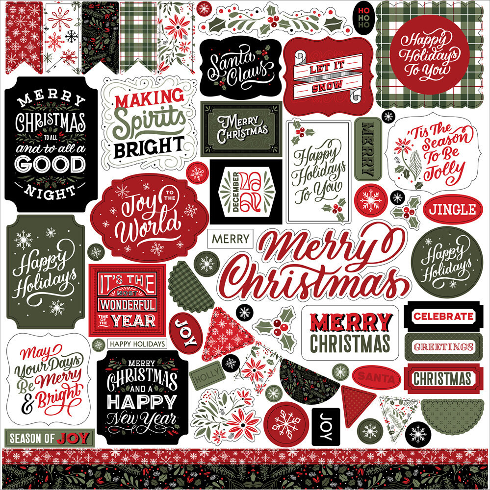 Echo Park Salutations Christmas 12x12 Inch Element Sticker (SAC255014) Echo Park Salutations Christmas 12x12 Inch Element Sticker (SAC255014)
