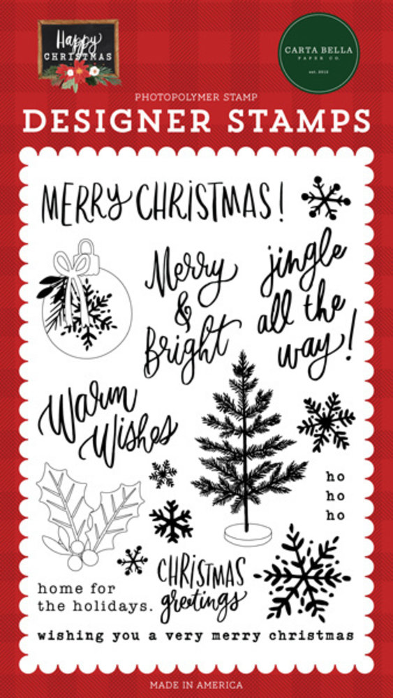 Carta Bella Happy Christmas Jingle All The Way Clear Stamps (CBXM140044) Carta Bella Happy Christmas Jingle All The Way Clear Stamps (CBXM140044)