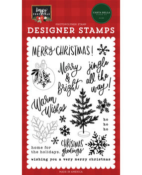 Carta Bella Happy Christmas Jingle All The Way Clear Stamps (CBXM140044) Carta Bella Happy Christmas Jingle All The Way Clear Stamps (CBXM140044)