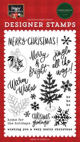 Carta Bella Happy Christmas Jingle All The Way Clear Stamps (CBXM140044) Carta Bella Happy Christmas Jingle All The Way Clear Stamps (CBXM140044)