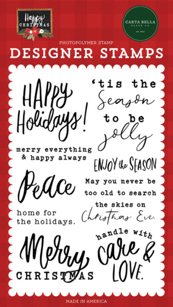 Carta Bella Happy Christmas Enjoy The Season Clear Stamps (CBXM140045) Carta Bella Happy Christmas Enjoy The Season Clear Stamps (CBXM140045)