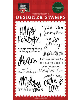 Carta Bella Happy Christmas Enjoy The Season Clear Stamps (CBXM140045) Carta Bella Happy Christmas Enjoy The Season Clear Stamps (CBXM140045)