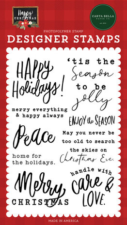 Carta Bella Happy Christmas Enjoy The Season Clear Stamps (CBXM140045) Carta Bella Happy Christmas Enjoy The Season Clear Stamps (CBXM140045)